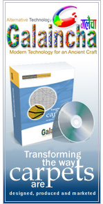 Galaincha is custom rug designing software. The design software is developed specially targeted for carpet designers which enables them to design carpets of any size and quality, easily make color changes (based on your factory's color set), and generate graphs for weaving or tufting.